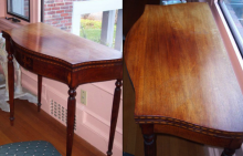 Mahogany Table before and after